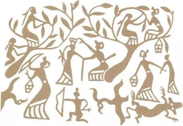 战国时期出土的采桑人物图青铜壶上的采桑纹饰。中国丝绸博物馆图