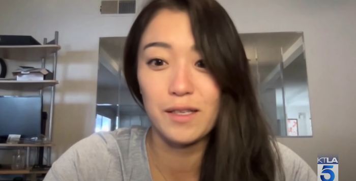 国米樱接受媒体采访，视频截图