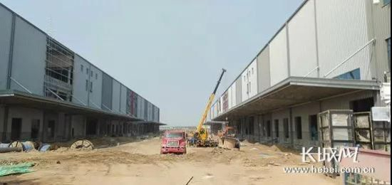 廊坊高新区新能源智能摩托车研发中心及生产车间项目建设现场。记者 祝雪娟 摄
