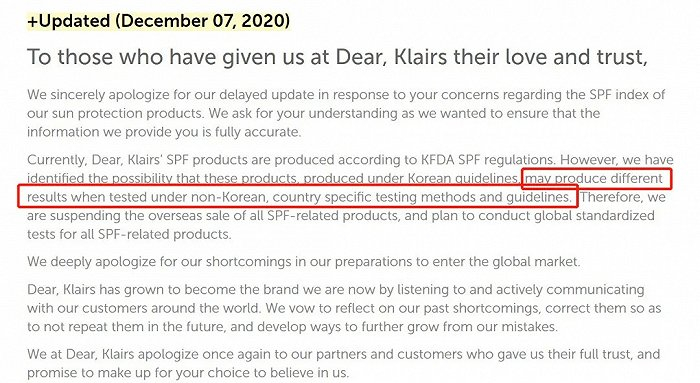 截自Dear,Klairs官网