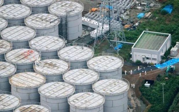 福岛第一核电站用于储存核废水的贮罐（图源：中新网）