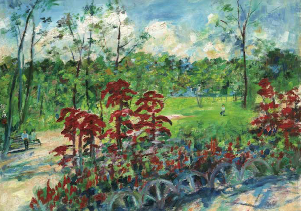 颜文樑先生赠送邓乐琴的油画