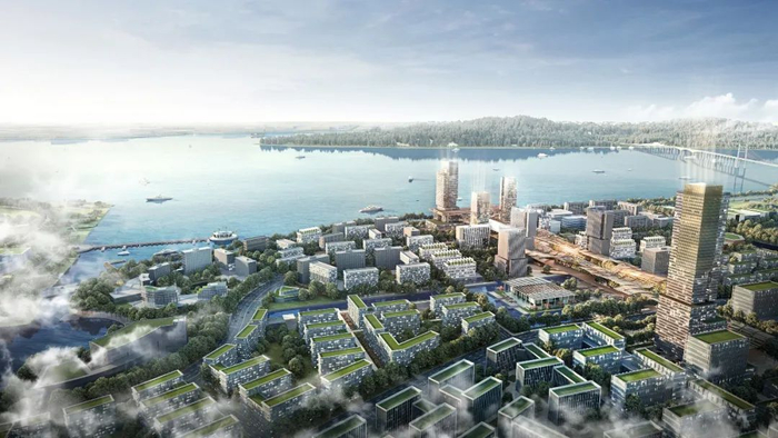  ▲威远岛起步区示意效果图（建筑形态以最终方案为准）