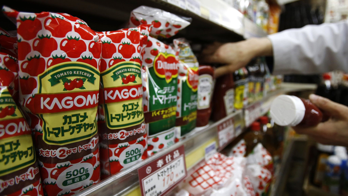 商场中的可果美番茄酱 图自社交媒体