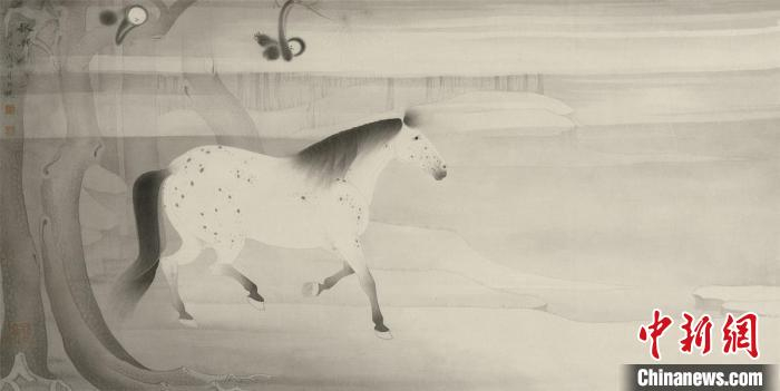 作者籍洪达 秋兴 绢本著墨 43cmX88cm 2020。 中国艺术研究院供图