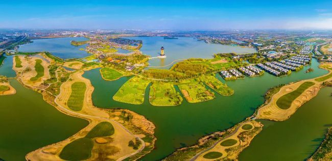 　　溱湖俯瞰图 姜堰区委办公室供图 央广网发