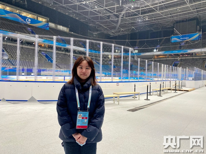 “相约北京”系列冬季体育赛事冰上测试活动国家体育馆志愿者于依鹭