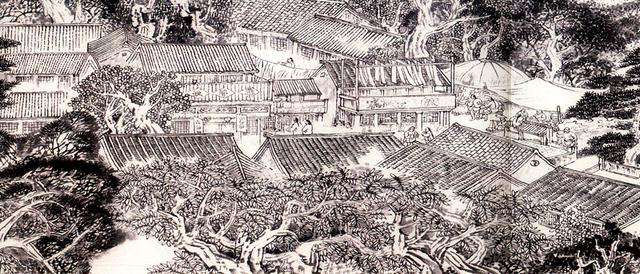 图为《京门九衢图》分段画卷——西安门篇鉴赏