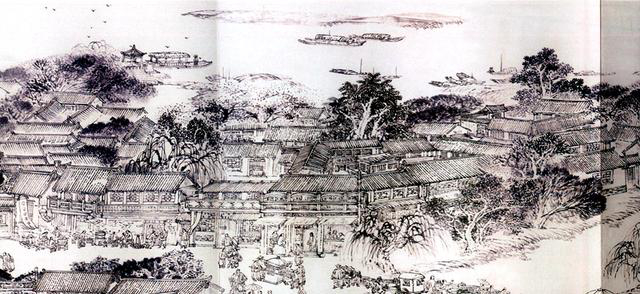 图为《京门九衢图》分段画卷——地安门篇鉴赏