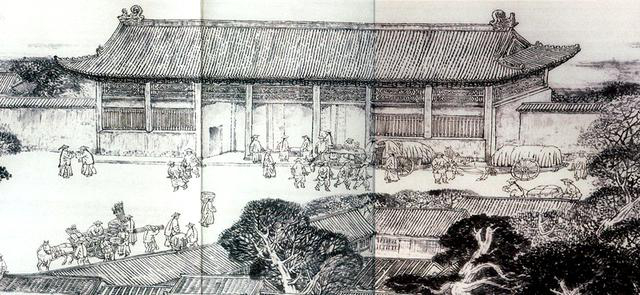 图为《京门九衢图》分段画卷——西安门篇鉴赏