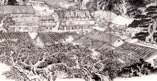 图为《京门九衢图》分段画卷——西安门篇鉴赏