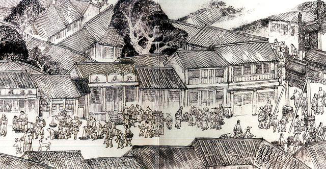 图为《京门九衢图》分段画卷——西安门篇鉴赏