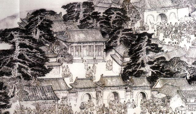 图为《京门九衢图》分段画卷——西安门篇鉴赏