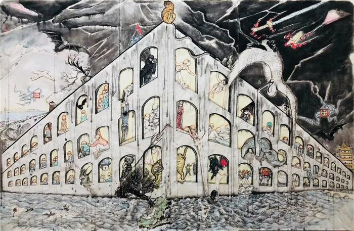 《寒春》纸本设色138×204cm2020