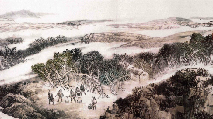 图为《古运回望图》分段画卷——焦作篇