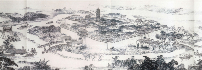 图为《京门九衢图》分段画卷——东便门篇鉴赏