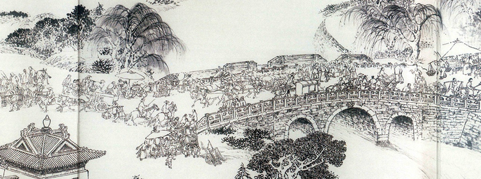 图为《京门九衢图》分段画卷——东便门篇鉴赏