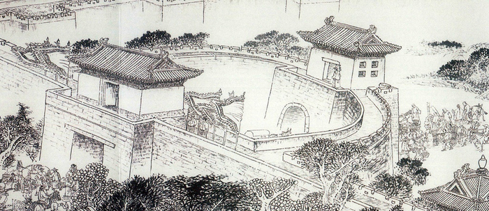 图为《京门九衢图》分段画卷——东便门篇鉴赏