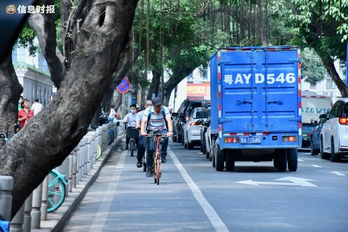 海珠区同福中路，道路临时泊位已经撤销。信息时报记者 蔡晓素摄
