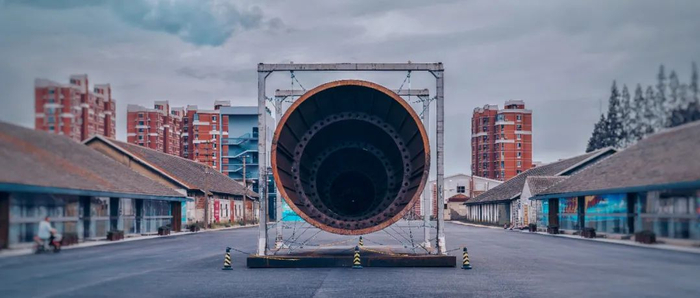 ▲喇叭广场装置