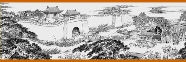 　　图为《京门九衢图》分段画卷——广渠门篇鉴赏