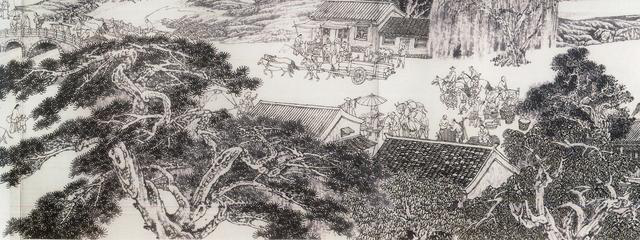 　　图为《京门九衢图》分段画卷——广渠门篇鉴赏