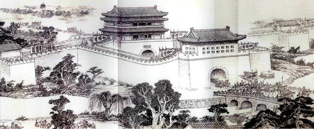 　　图为《京门九衢图》分段画卷——永定门篇鉴赏