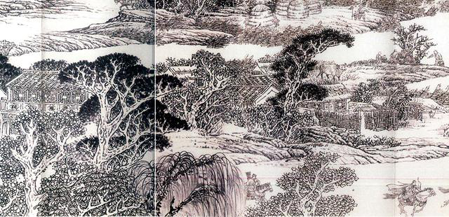 　　图为《京门九衢图》分段画卷——永定门篇鉴赏