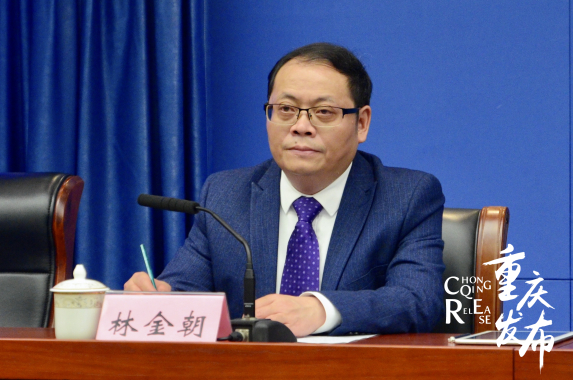 林金朝回答记者提问 龚浩月 摄