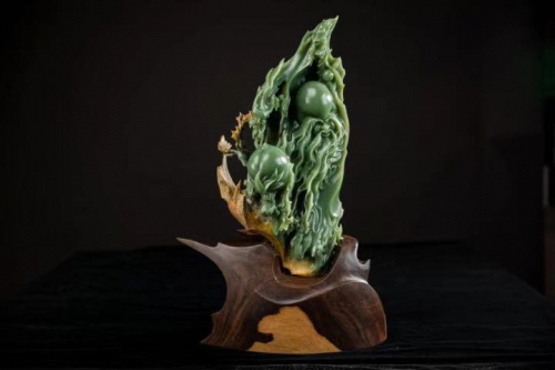 素有“北方之秀”之称 的岫岩玉雕 供图：岫岩雨桐玉博物馆