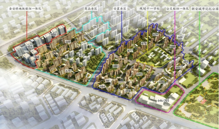 （北辛安棚改项目整体规划图，企业供图，央广网发）