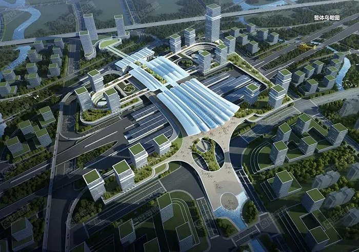 松江枢纽（松江南站）效果图，图源：上海松江