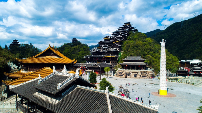 　蚩尤九黎城（央广网发 重庆高速集团东南营运分公司供图）