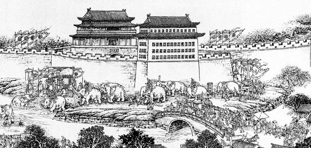 图为《京门九衢图》分段画卷——宣武门篇鉴赏 