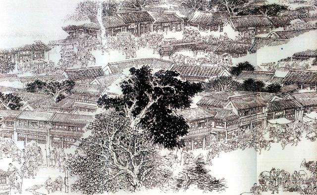 图为《京门九衢图》分段画卷——宣武门篇鉴赏