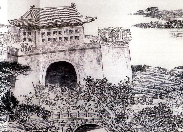 图为《京门九衢图》分段画卷——右安门篇鉴赏