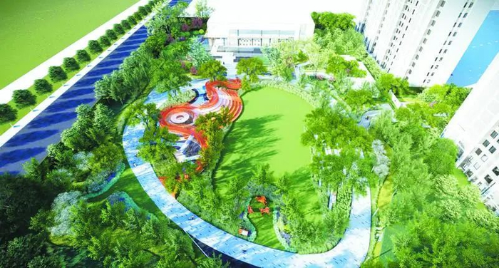 彭家坪公园绿地效果图 七里河区林草局供图