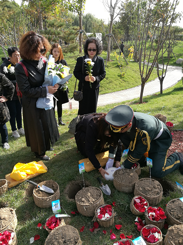 自然葬安葬。图片来源于八宝山礼仪公司