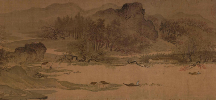 ▲佚名《溪山春晓图》