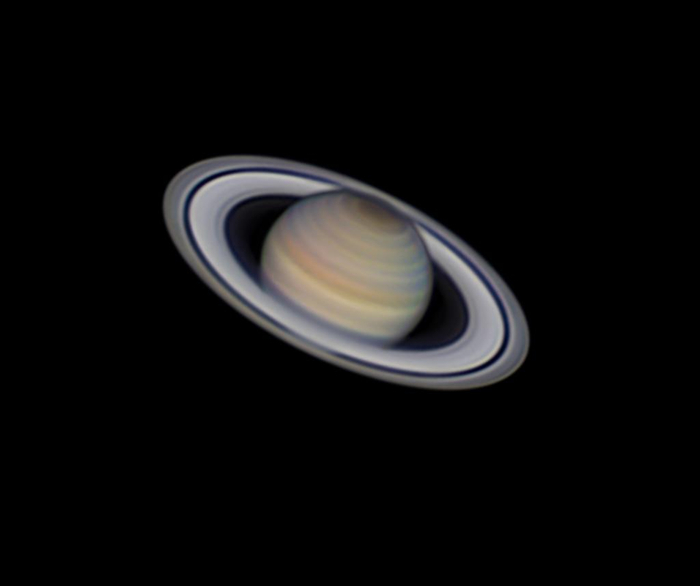 ↑北京市天文爱好者宗海阳2017年6月拍摄的土星特写照片。