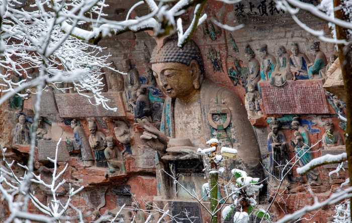 宝顶山石窟第17号——大方便佛报恩经变相 罗国家 摄