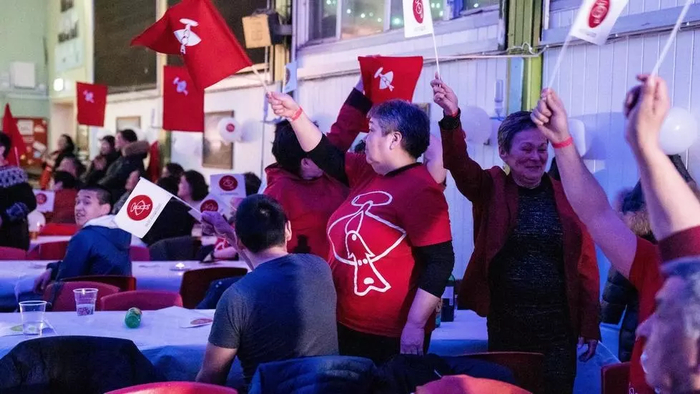 因纽特人党庆祝胜利