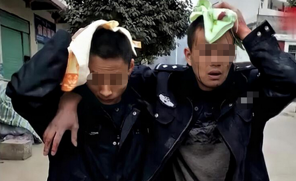受伤民警 &nbsp;受访者供图