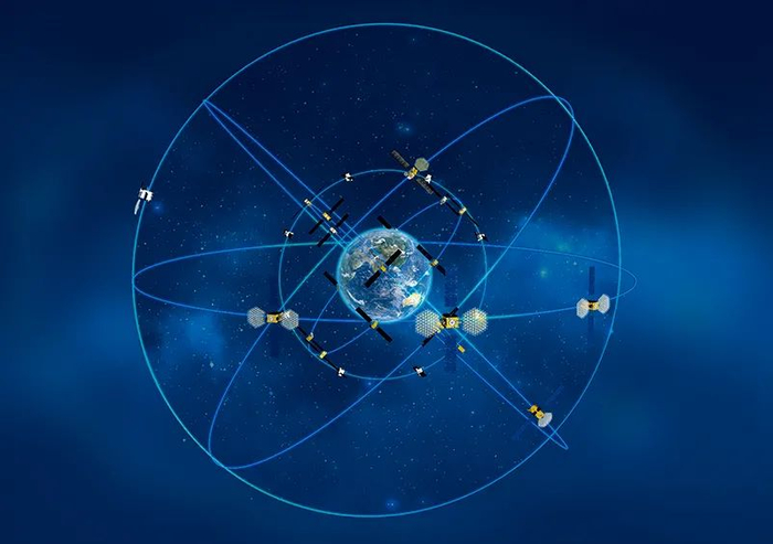 北斗组网模拟图。（中国卫星导航系统管理办公室供图 新华网发）