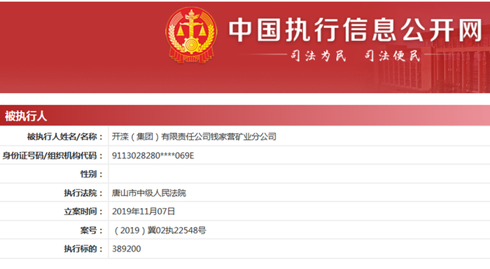 截图来源：中国执行信息公开网