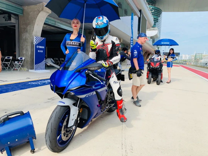  骑手参加雅马哈骑行活动。受访者供图