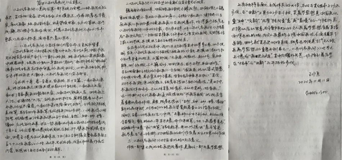 备考期间，王恒咬着笔做练习（图源：澎湃新闻）