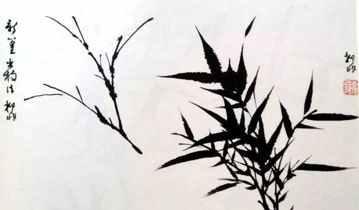 陆抑非讲解国画竹子的画法|竹竿|竹叶|平安|组合|墨色_新浪新闻
