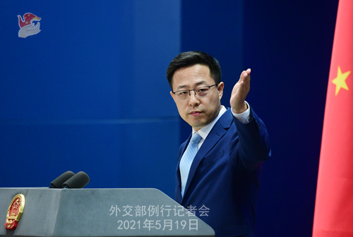 外交部发言人赵立坚回答记者提问（图片来源：外交部网站）