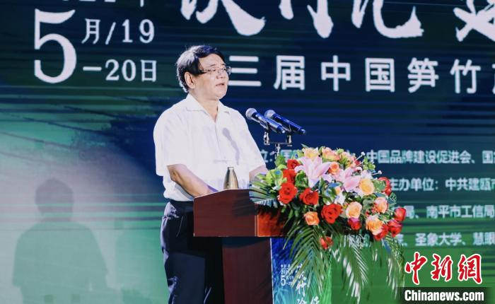 中国品牌建设促进会理事长刘平均作品牌主旨演讲。　李南轩 摄